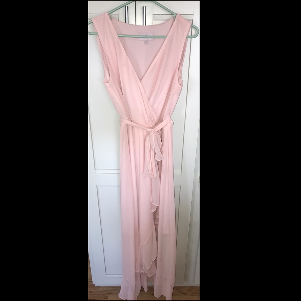 Blush bridesmaid dress